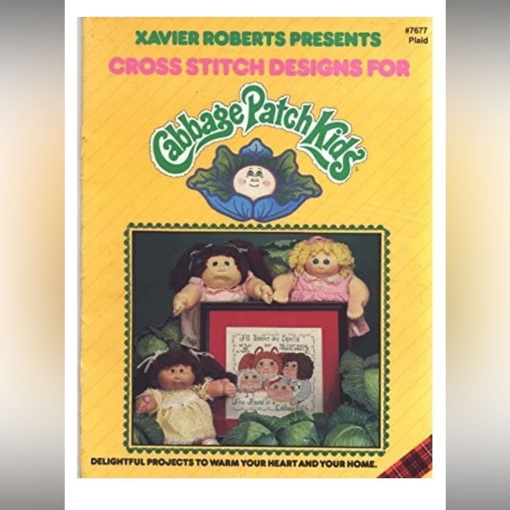 Xavier Roberts Plaid #7677 Vintage Cross Stitch Designs for Cabbage Patch Kids